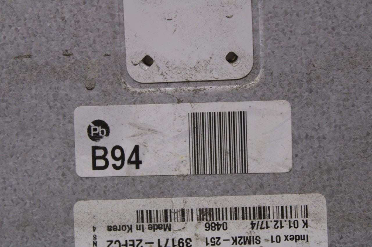 2016-2018 Hyundai Elantra Value Edition Engine Control Module 39171-2EFC2 OEM - Alshned Auto Parts