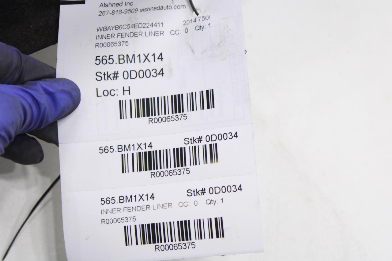 2010-2015 BMW 750I xDrive Rear Left Wheelhouse Liner Splash Shield 51717185269 - Alshned Auto Parts