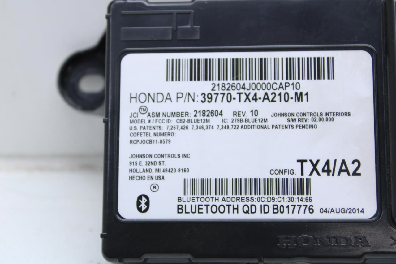 2013-2015 Acura RDX Bluetooth Communication Control Module 39770-TX4-A210-M1 OEM - Alshned Auto Parts