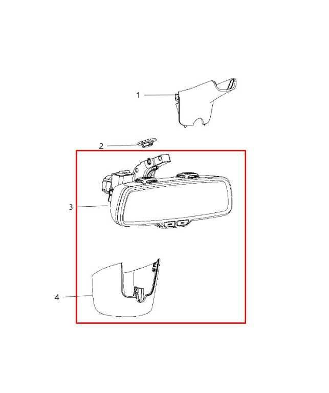 2014-2016 Dodge Durango SXT Interior Inside Rear View Mirror 68144049AF OEM - Alshned Auto Parts