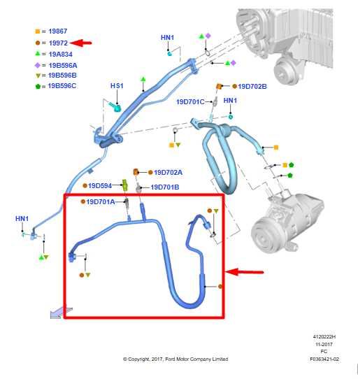 2015-2020 Ford F150 XL 2.7L AC Refrigerant Discharge Hose Tube JL3H-19972-GE OEM - Alshned Auto Parts