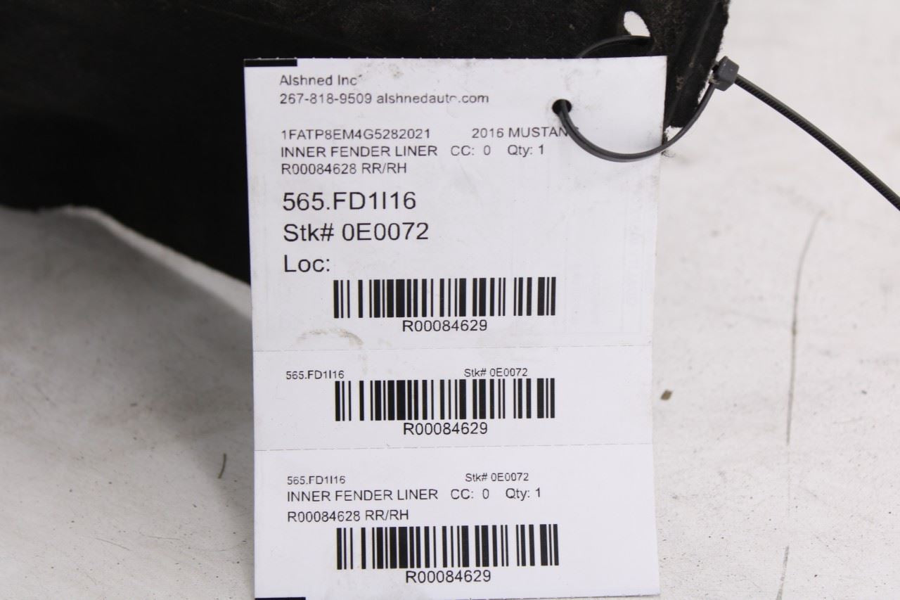 2015-2023 Ford Mustang Conv V6 Rear Right Side Wheelhouse Liner Splash Shield14