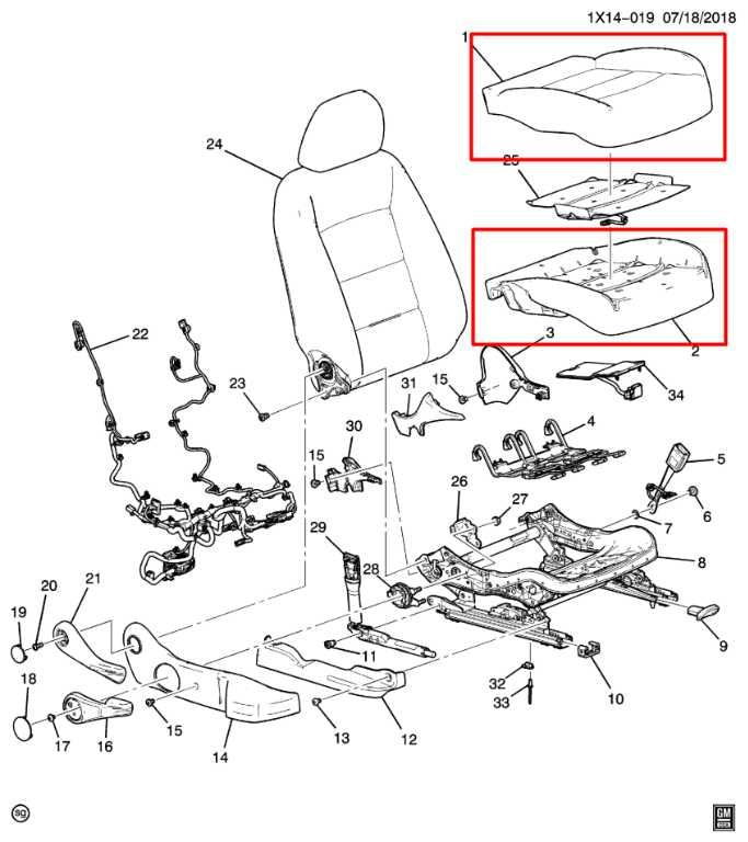 18-21 Chevrolet Equinox LT 1.5L Front Right Side Seat Lower Cushion 84615886 OEM1