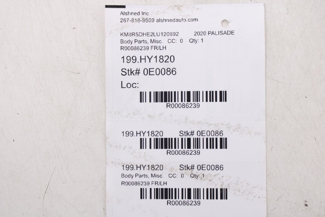 2020-2026 Hyundai Palisade Limited AWD Front Left Side Door Weatherstrip On Body10