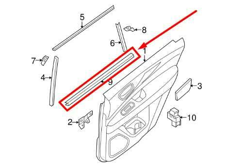 2014-20 Infiniti QX60 Rear Right Door Window Inner Belt Weatherstrip 82834-3JA0C - Alshned Auto Parts
