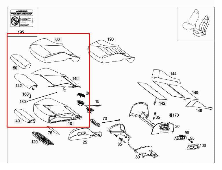 15-21 Mercedes-Benz C300 4Matic Front LH Side Seat Lower Track Frame w/ Cushion - Alshned Auto Parts
