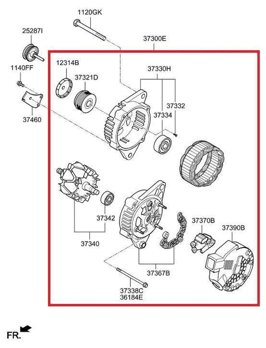 16-20 Hyundai Elantra Value Edition 2.0L Alternator Engine Generator 37300-2E821 - Alshned Auto Parts