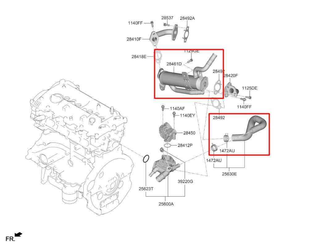19-23 Kia Forte LXS 2.0L FWD Engine EGR Emission Cooler w/ Hose Pipe 28460-2E920 - Alshned Auto Parts