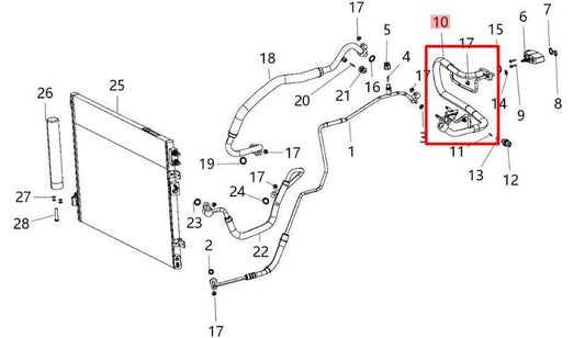 14-23 Dodge Challenger SXT 3.6L RWD AC Conditioning Suction and Liquid Hose Line - Alshned Auto Parts