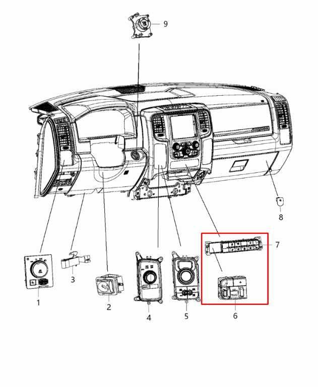 2014-18 RAM 1500 Laramie Instrument Panel Traction Tow Haul Heat Seats Switches - Alshned Auto Parts
