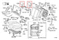 14-20 Toyota Sienna LE Rear Right Left Side and Center 3rd Row Seat Headrest Set - Alshned Auto Parts
