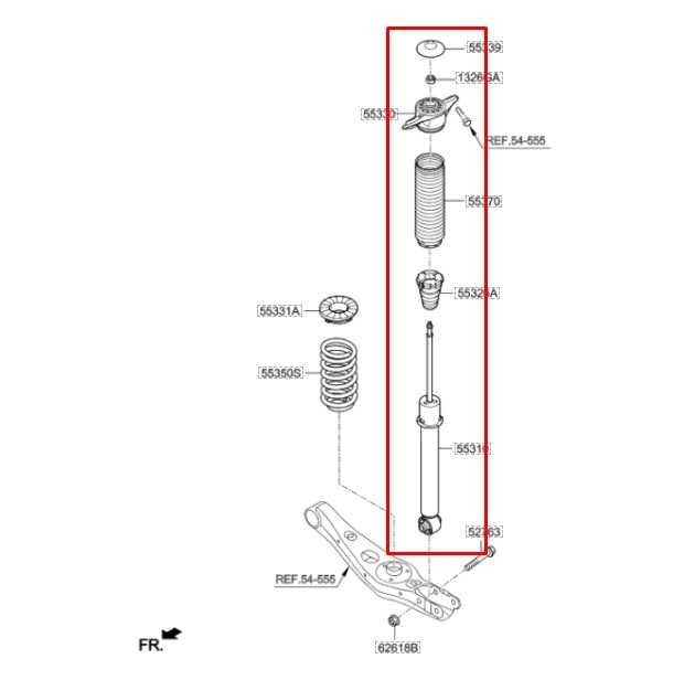 2019-2021 Hyundai Tucson Value 2L FWD Rear Left Shock Strut Absorber 55311-D3700 - Alshned Auto Parts
