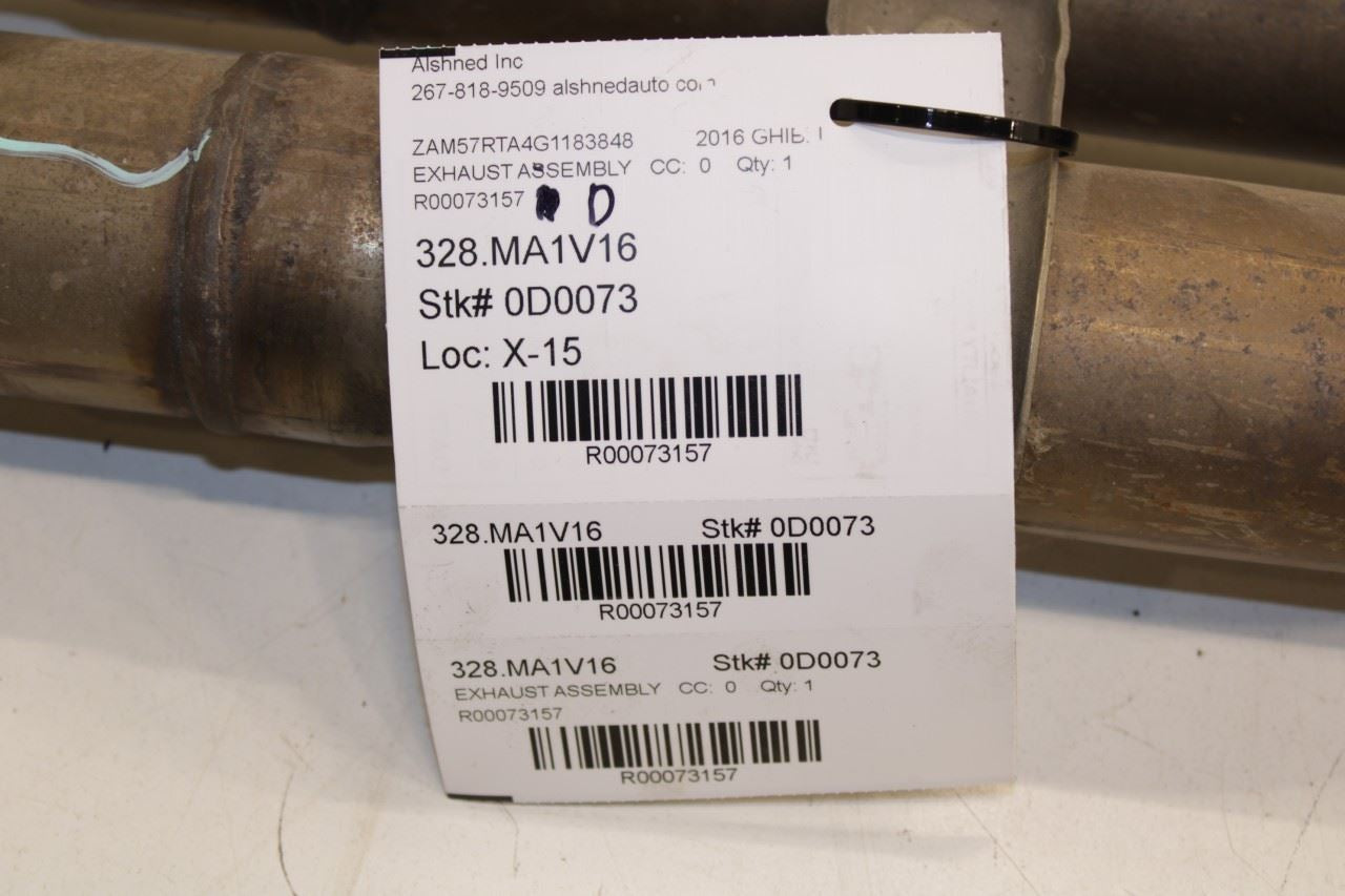2014-2020 Maserati Ghibli S Q4 3.0L Exhaust Center Muffler Resonator Pipe *ReaD* - Alshned Auto Parts