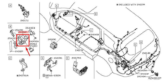 13-17 Nissan Pathfinder Cabin Fuse Relay Junction Block Box 243509NA0B OEM *ReaD - Alshned Auto Parts