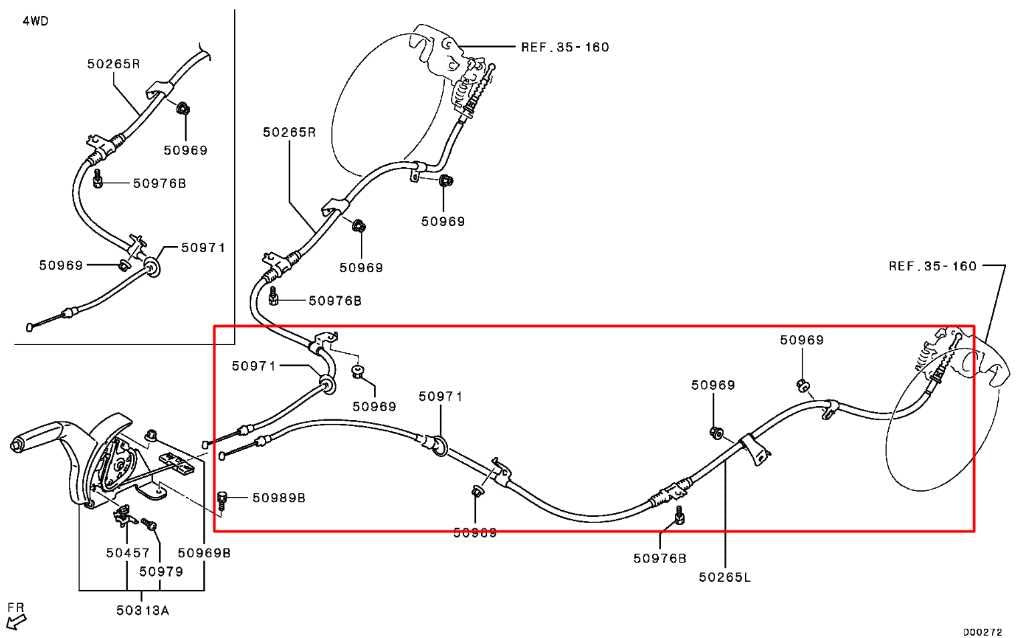 17-21 Mitsubishi Outlander Sport SE 4WD Rear Left Emergency Parking Brake Cable - Alshned Auto Parts