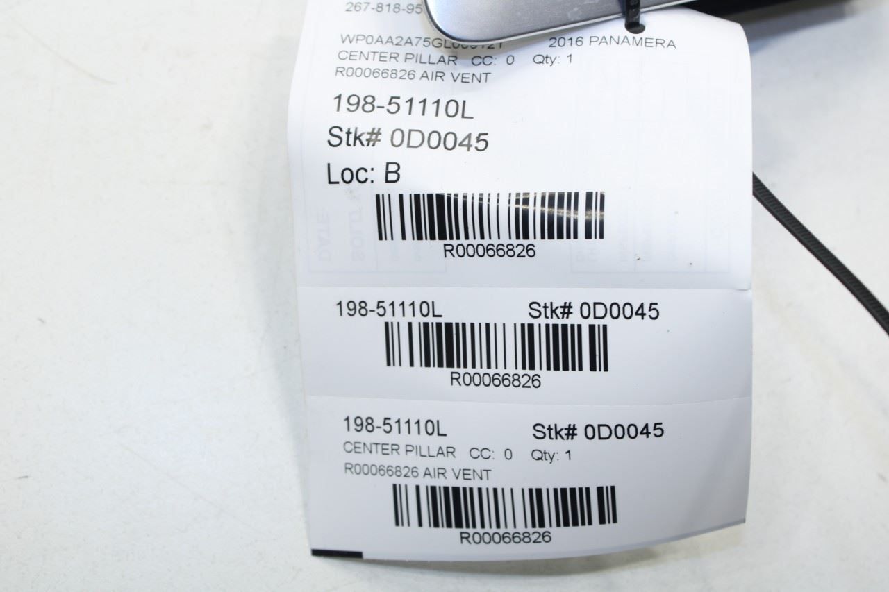 10-16 Porsche Panamera 4 Driver Left Side Lower B-Pillar Air Vent Louver Grille - Alshned Auto Parts