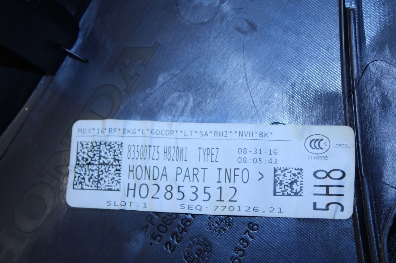 2017-18 Acura MDX Advance Front Right Passenger Door Trim Panel 83501-TZ5-H81ZC - Alshned Auto Parts