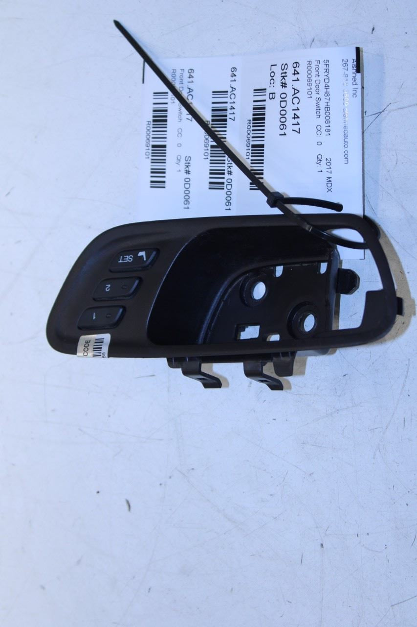 14-20 Acura MDX Advance Front Left Door Seat Memory Control Switch w/ Cover Trim - Alshned Auto Parts