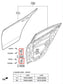 2016-2025 Hyundai Elantra SEL Rear Right Side Door Hinge Upper and Lower Pair - Alshned Auto Parts