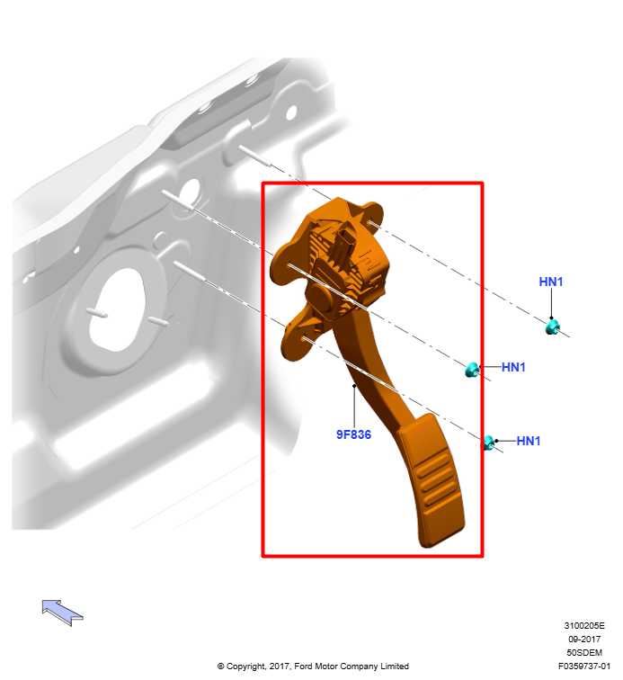 2011-23 Ford Mustang GT 5.0L Accelerator Throttle Gas Pedal Sensor CR33-9F836-AC - Alshned Auto Parts