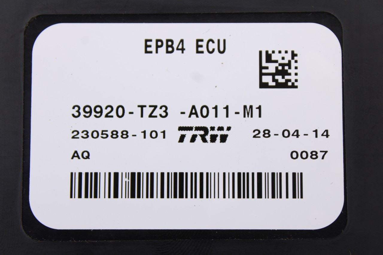 15-20 Acura TLX V6 Tech Electronic Parking Brake EPB Control Module 39920TZ3A016