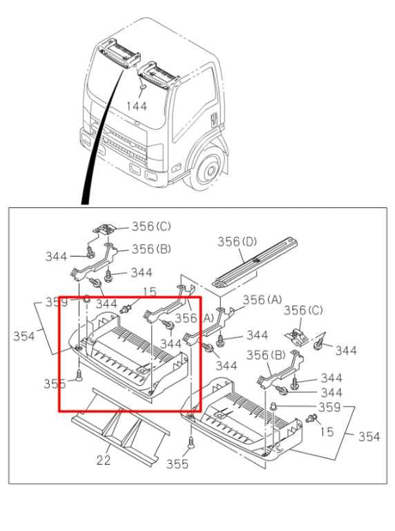 12-20 Isuzu NPR HD 6.0L Front Passenger Right Side Sun Visor w/ Header Roof Tray - Alshned Auto Parts