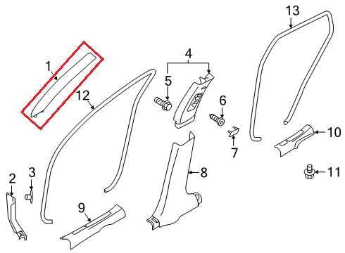 22-25 Infiniti QX50 Luxe Front Right and Left A-Pillar Molding Trim 76911-5VS0A - Alshned Auto Parts