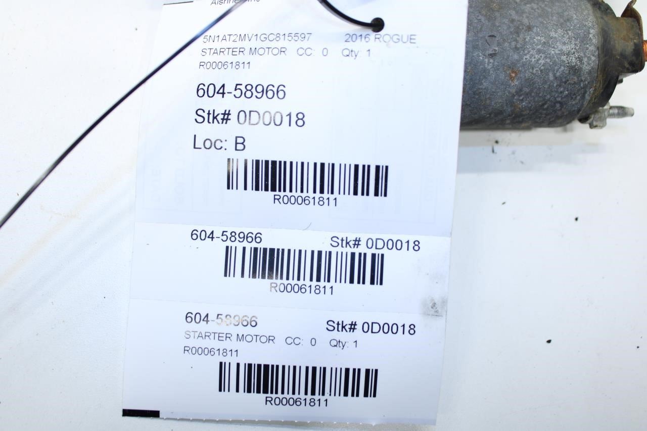 2014-2020 Nissan Rogue SV 2.5L Engine Starter Motor 23300-3TA0C OEM - Alshned Auto Parts