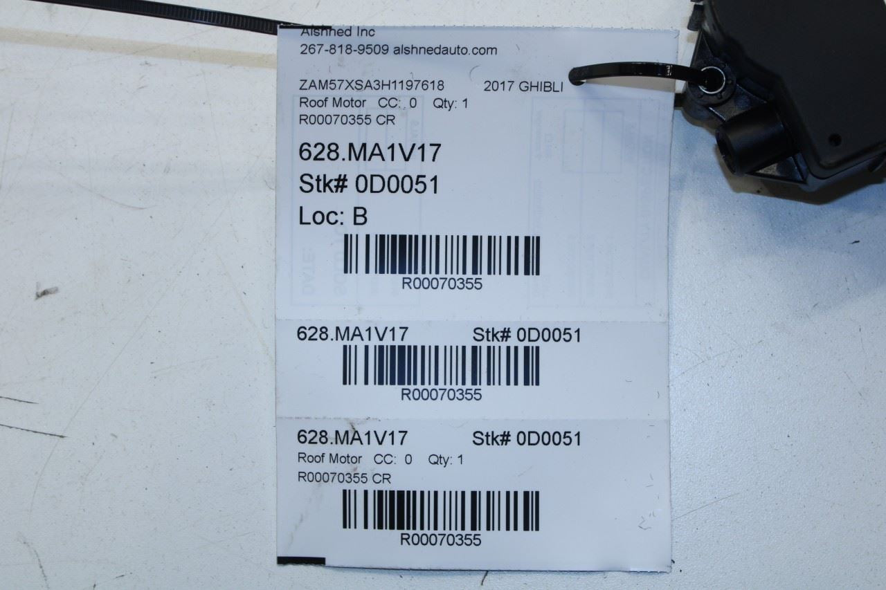 2014-2020 Maserati Ghibli Sunroof Power Motor 673000063 OEM *ReaD* - Alshned Auto Parts