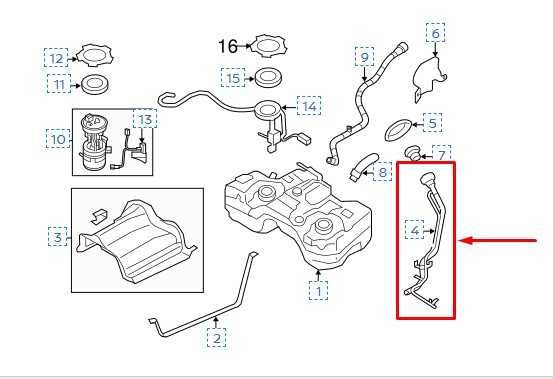 2014-2020 Nissan Rogue SV 2.5L Fuel Filler Neck Tube Pipe 17221-4BA0A OEM - Alshned Auto Parts