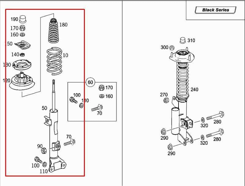 2006-09 Mercedes-Benz CLK 350 3.5L RWD Front Right and Left Shock Strut Absorber1