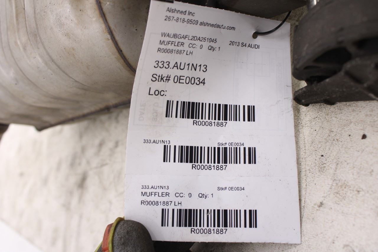 13-16 Audi S4 Premium Plus 3.0L AWD Rear Left Exhaust System Muffler 8K0253609CE11