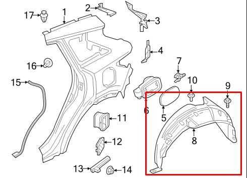 2019-25 Infiniti QX50 LUXE Rear Left Driver Side Wheelhouse Liner Splash Shield - Alshned Auto Parts