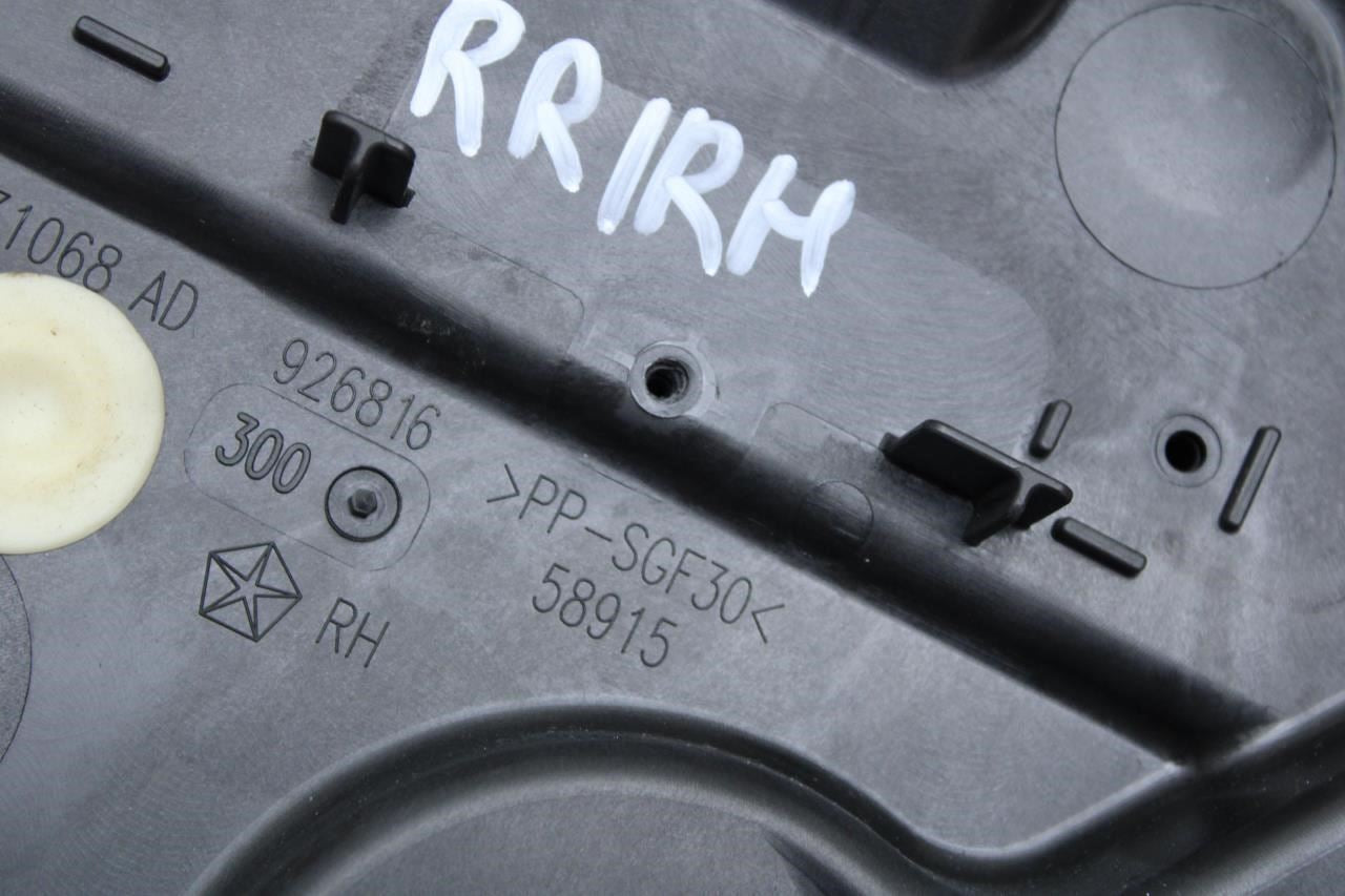 11-21 Jeep Grand Cherokee Rear Right Door Window Regulator w/ Carrier 68231068AA - Alshned Auto Parts