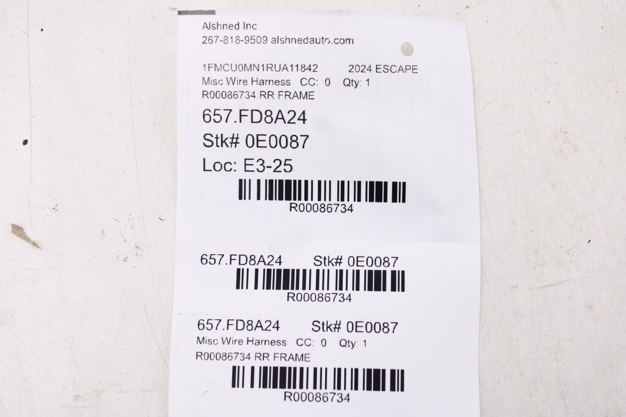 23-26 Ford Escape ST Rear Frame Subframe Wire Wiring Harness PZ1T-14B599-KN OEM - Alshned Auto Parts