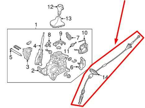 2014-2019 Kia Soul 2.0L Transmission Shift Control Lever Cable 46790-B2300 OEM - Alshned Auto Parts