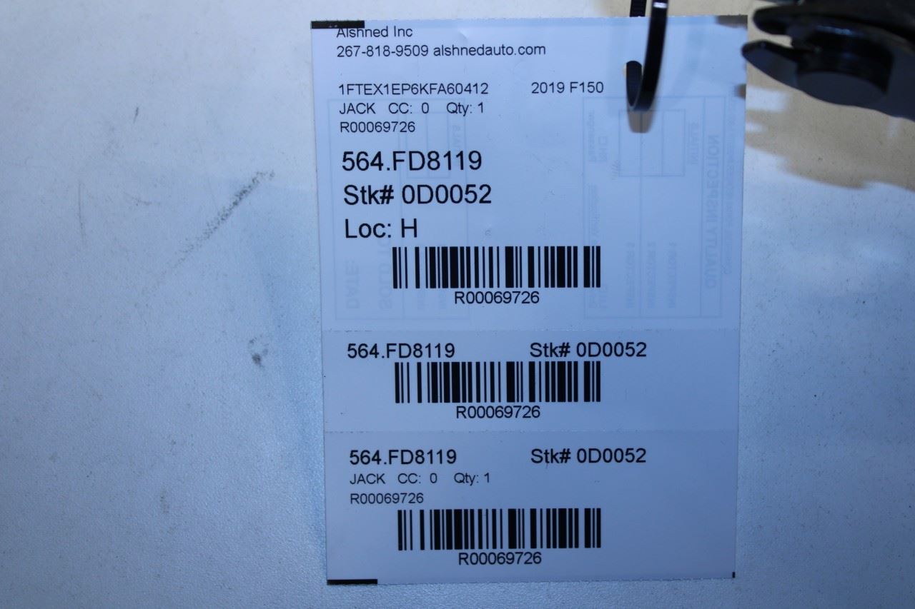 2015-2020 Ford F150 XL Super Cab 2.7L 4WD Lift Jack and Tool Kit w/ Tools Cover - Alshned Auto Parts