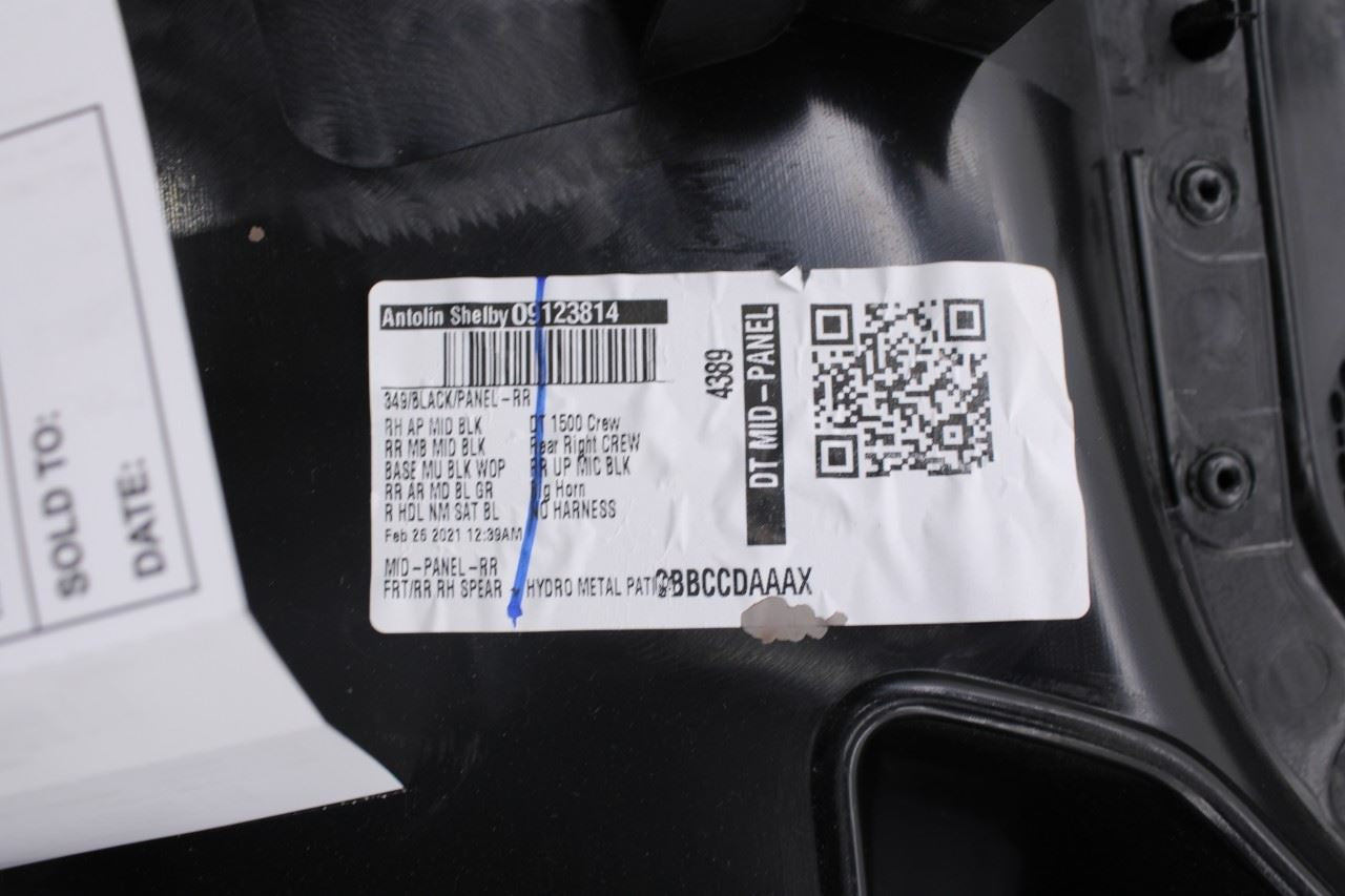 19-24 Ram 1500 Big Horn Crew Cab Rear Right Side Door Trim Panel 6SL341X7AA OEM9