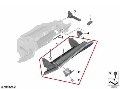 23-25 BMW 430i Gran Coupe xDrive Glove Box Door Storage Compartment 51169863833 - Alshned Auto Parts