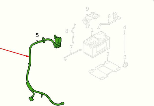 2010-2012 Land Rover Range Rover HSE 5.0L Positive Battery Cable Wire Harness - Alshned Auto Parts