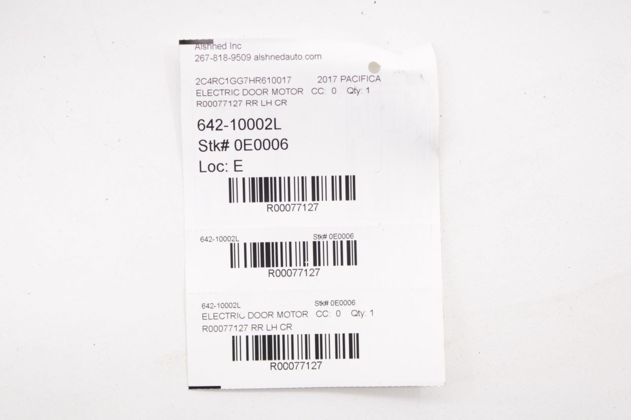 17-24 Chrysler Pacifica Limited Rear LH Side Sliding Door Track Motor Set *ReaD* - Alshned Auto Parts