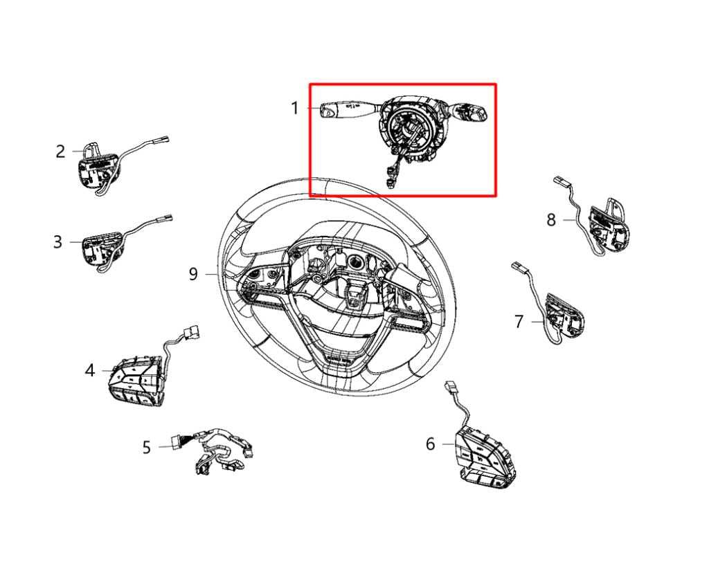 14-23 Jeep Cherokee Latitude 3.2L Steering Column Light Turn Signal Wiper Switch - Alshned Auto Parts