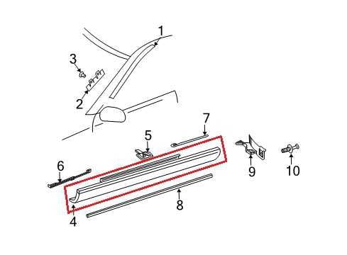 06-09 Mercedes-Benz CLK 350 Right Side Rocker Skirt Panel Molding 2096900240 OEM - Alshned Auto Parts