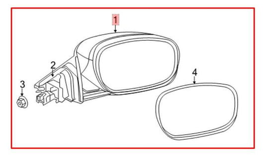 20-23 Dodge Charger GT AWD Passenger Right Side Rear View Mirror 6WA42DX8AA OEM - Alshned Auto Parts