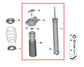 14-24 Mini Hardtop Cooper FWD Rear Suspension RH and LH Shock Strut Absorber Set - Alshned Auto Parts