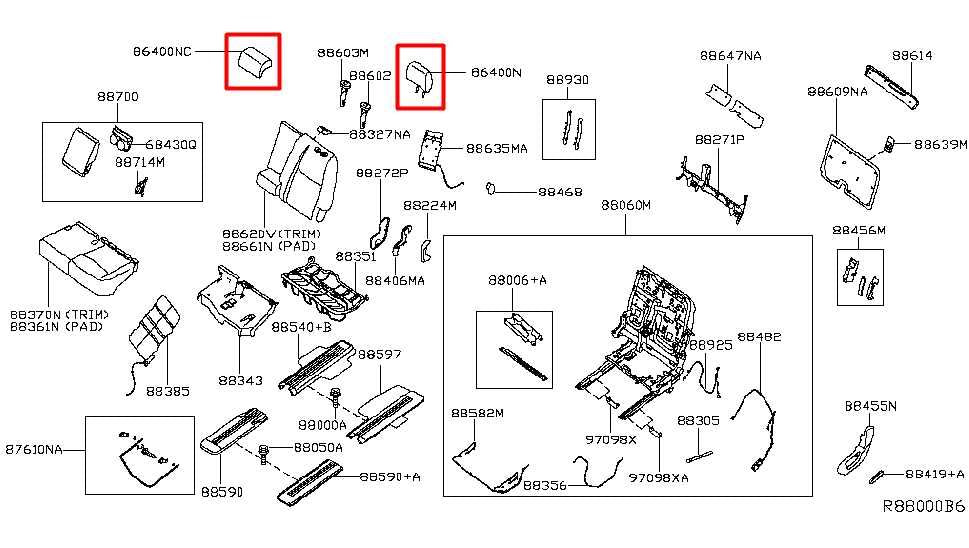 2016-20 Infiniti QX60 Rear Right Left Side and Center 2nd Row Seat Headrest Set - Alshned Auto Parts