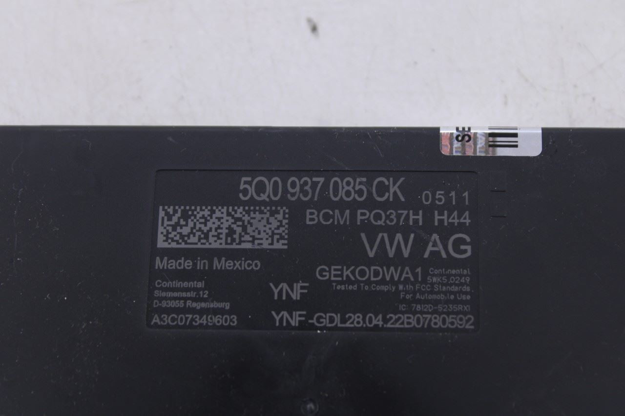 2021-24 Volkswagen Atlas SE Body Computer Control Module BCM BCU 5Q0937085CK OEM - Alshned Auto Parts