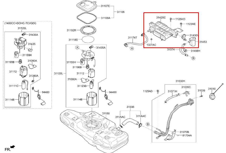 16-20 Hyundai Elantra SE 2.0L Fuel Vapor Evaporator Emission Canister 31400F3500 - Alshned Auto Parts