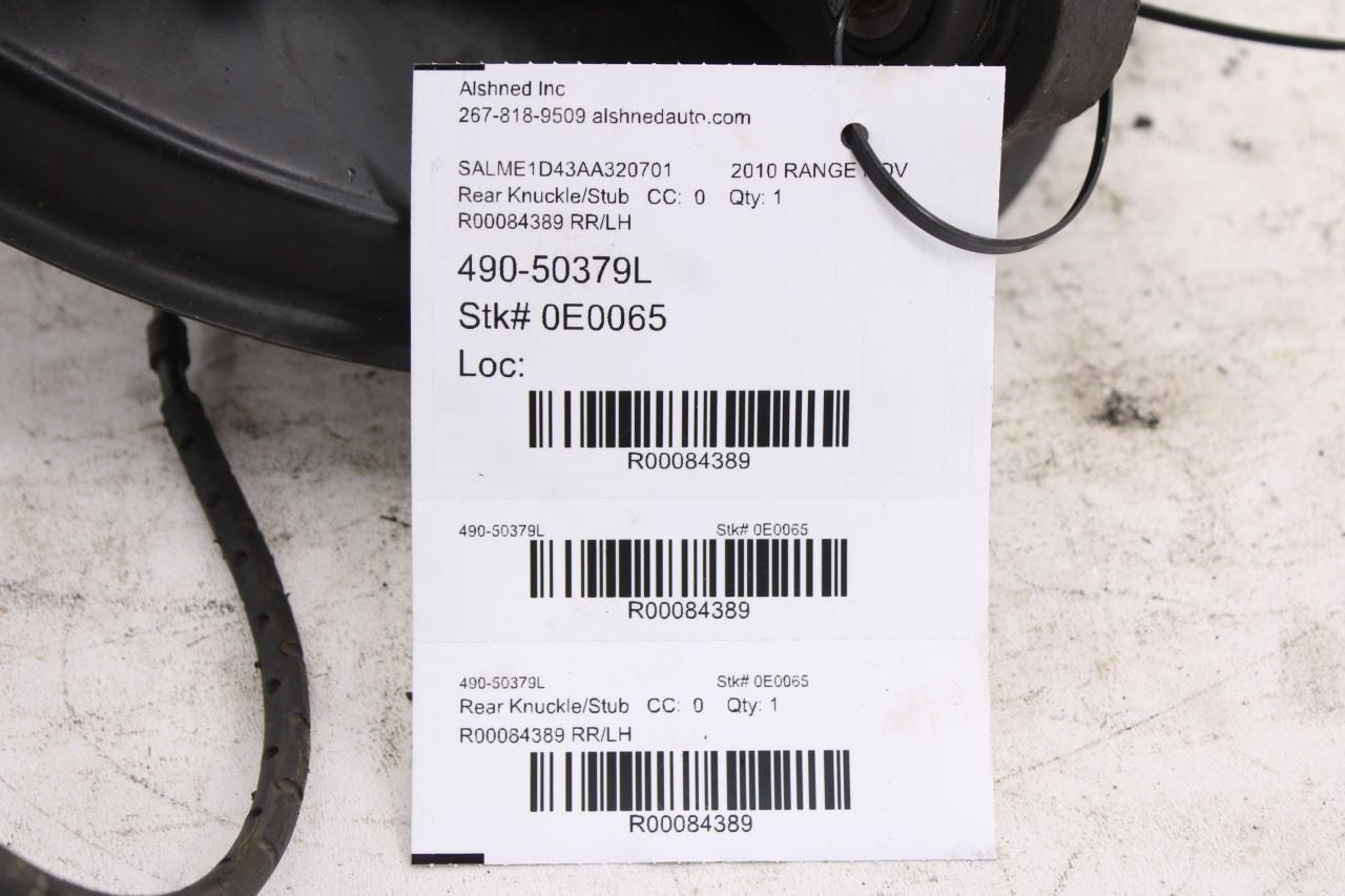 2010-2012 Land Rover Range Rover HSE 5.0L 4WD Rear Left Side Spindle Knuckle Hub - Alshned Auto Parts