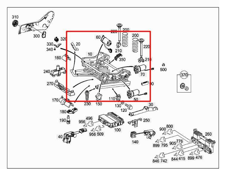 2006-09 Mercedes-Benz CLK 350 Front Left Side Seat Lower Adjustment Track Frame1